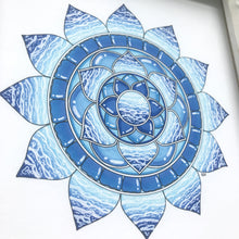 Load image into Gallery viewer, Dark Ocean Waves Mandala
