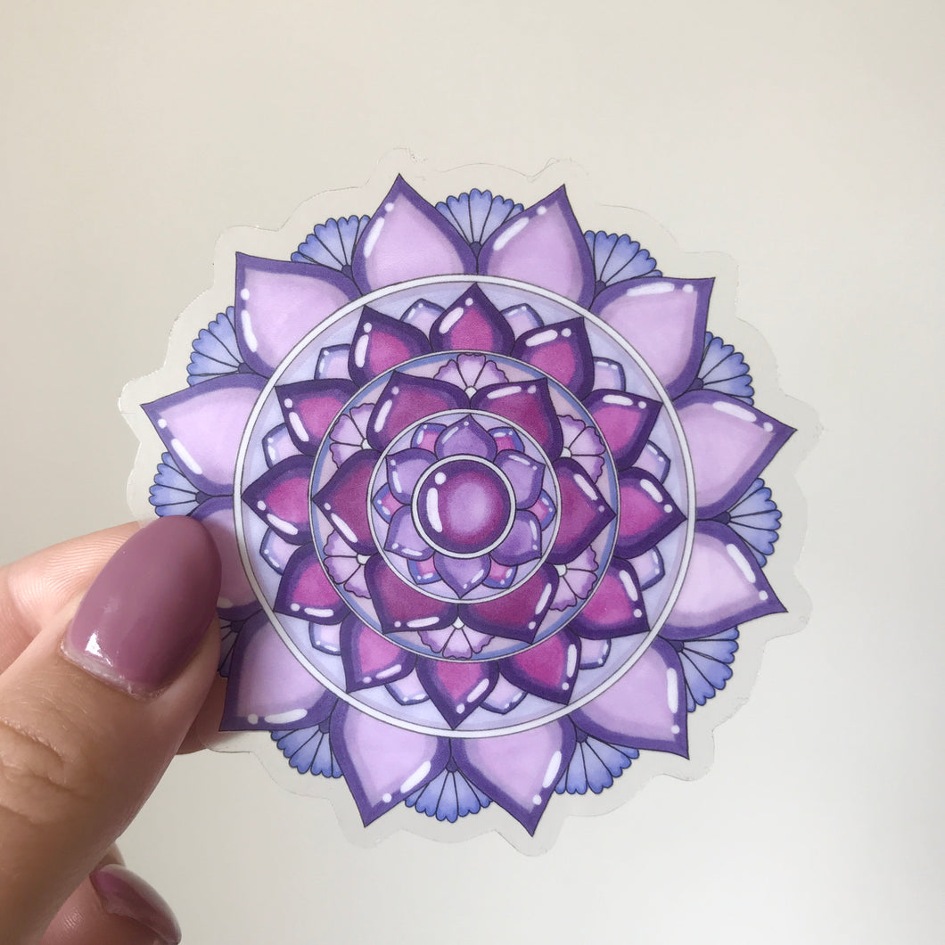 Amethyst (February) Mandala Sticker