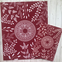 Load image into Gallery viewer, Burgundy Ferns and Wheat Mandala
