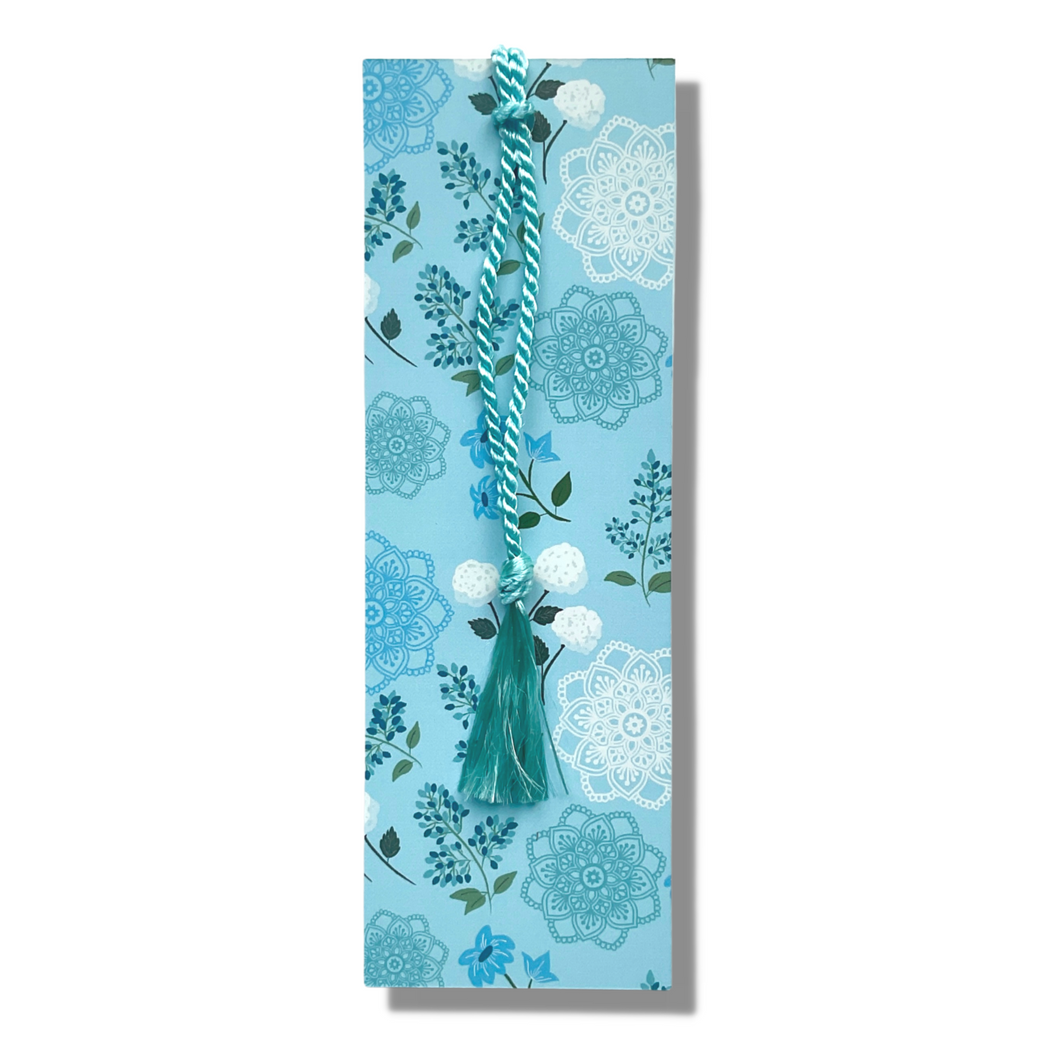 Blue Hydrangeas Bookmark with Tassel