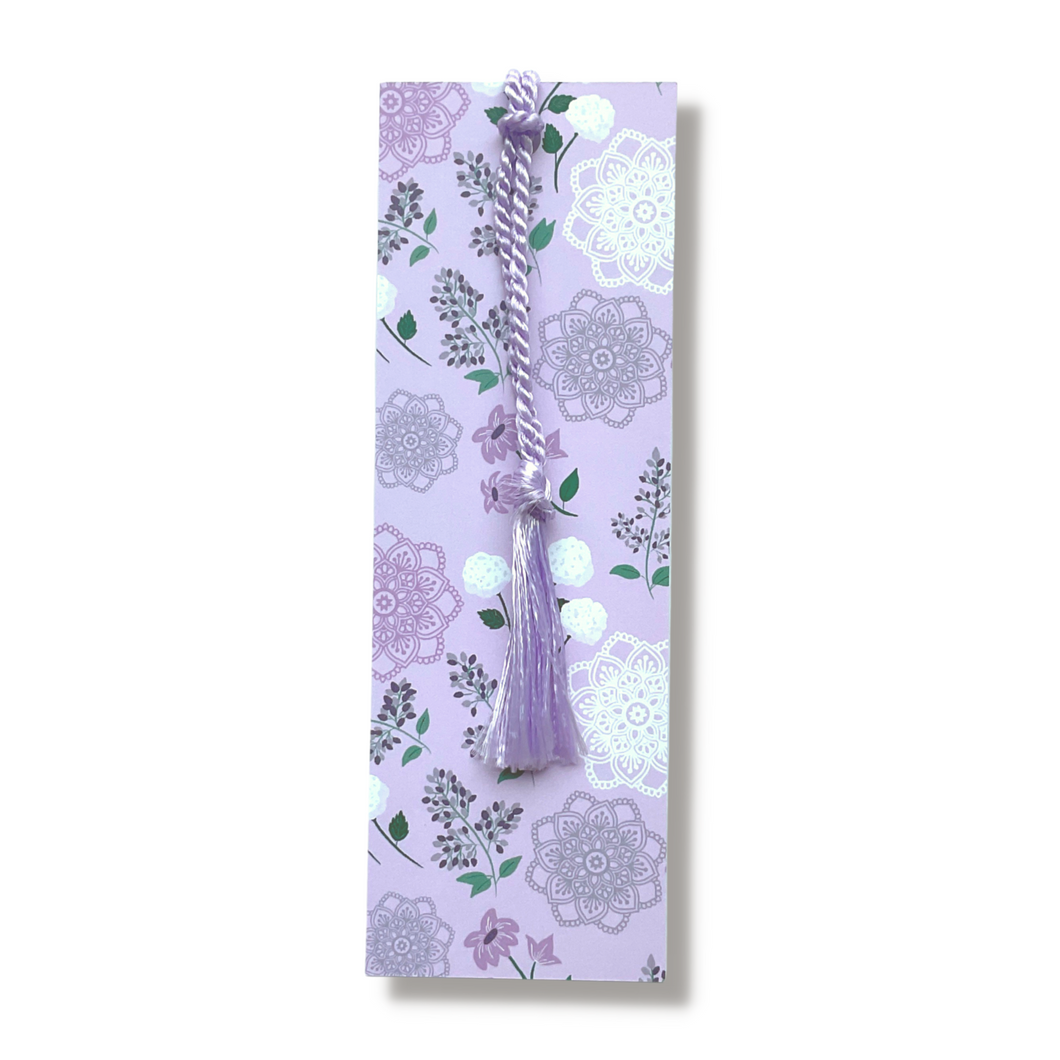 Purple Hydrangeas Bookmark with Tassel