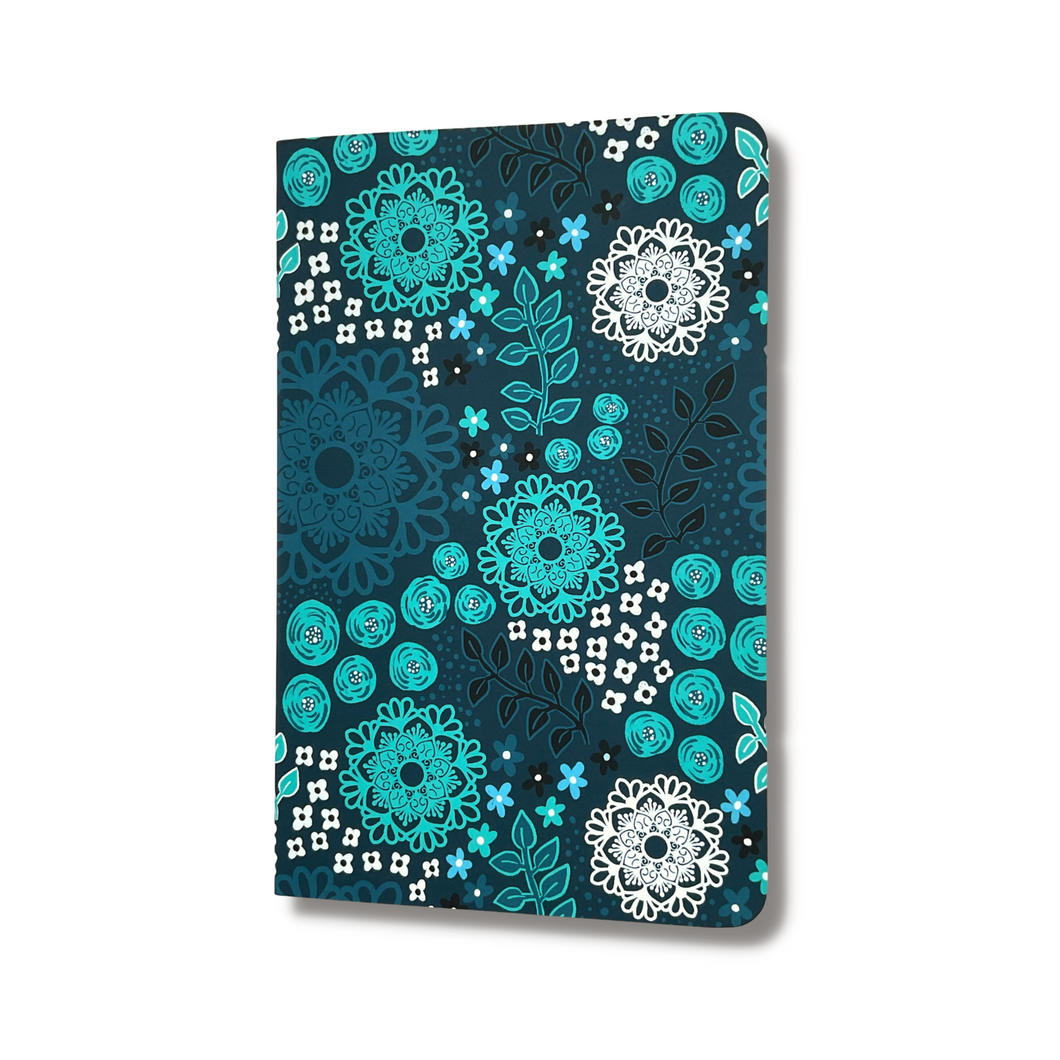 5x8 Blue Blossoms Notebook